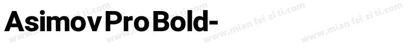 Asimov Pro Bold字体转换